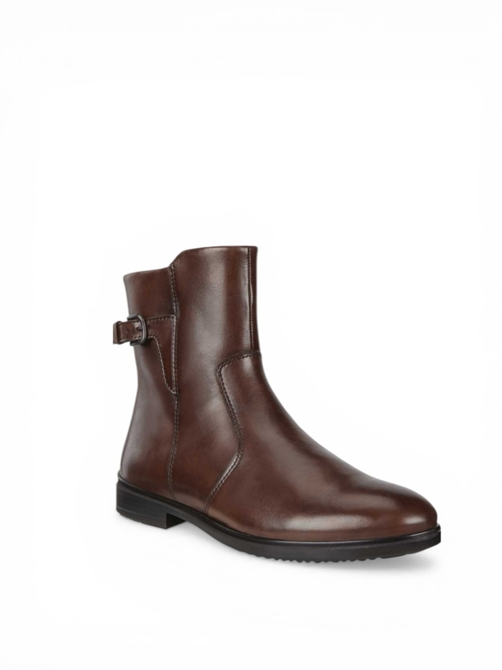 New without Box ECCO 15 Buckle Hydromax Ankle‎ Boot Mink Full Grain Leather